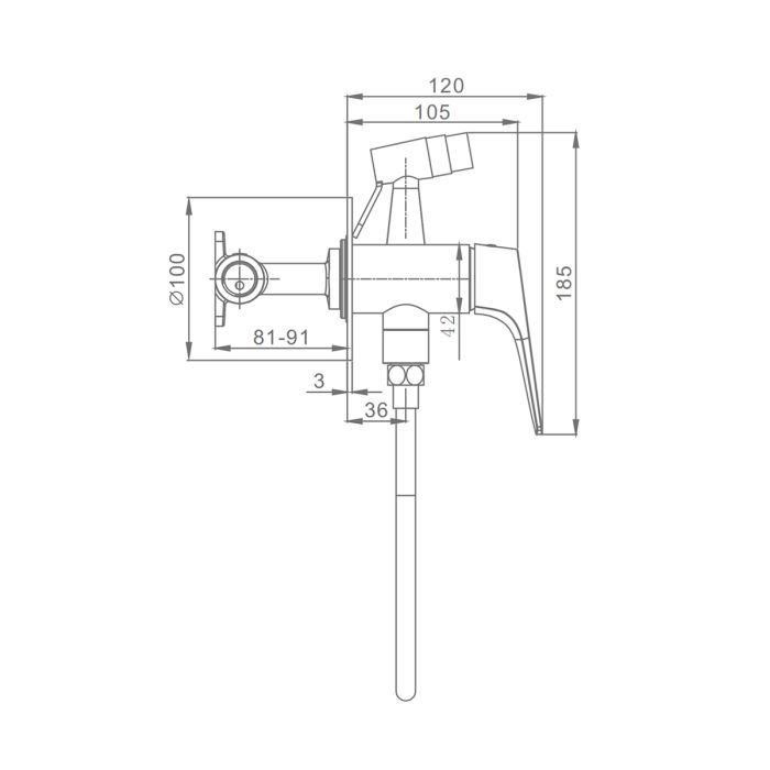 Смеситель с гигиеническим душем Raglo матовая медь R07.52.33