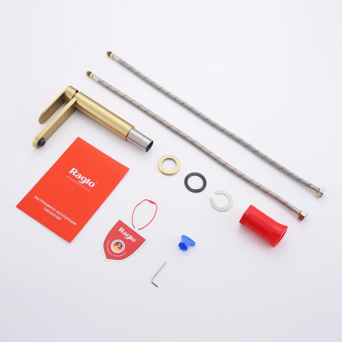 Смеситель для раковины Raglo золотой сатин R10.10.03