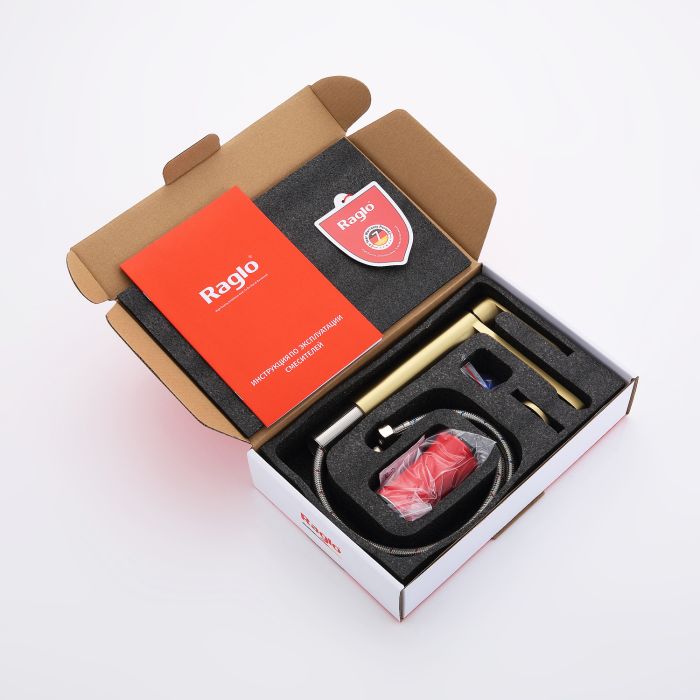 Смеситель для раковины Raglo золотой сатин R10.10.03