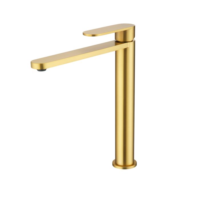 Смеситель для раковины высокий Raglo золотой сатин R10.15.03