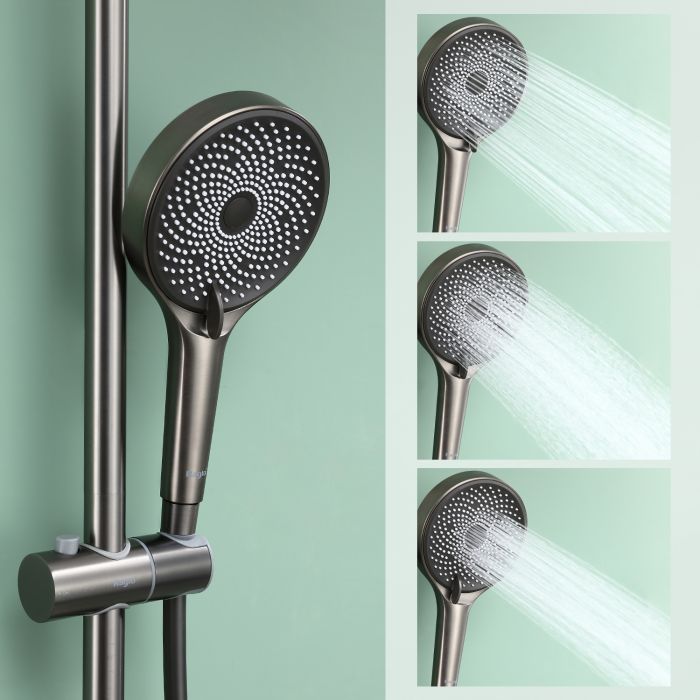 Душевая система Raglo оружейная сталь R10.24.09