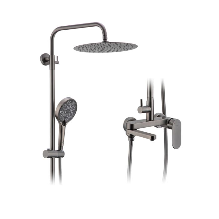 Душевая система Raglo оружейная сталь R10.24.09