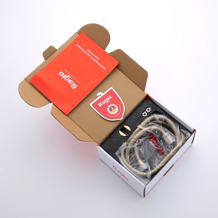 Смеситель с гигиеническим душем Raglo золотой сатин R10.52.03