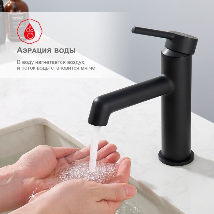 Смеситель для раковины Raglo черный R20.10.06