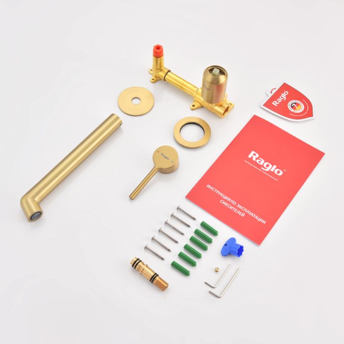 Встраиваемый смеситель для раковины Raglo сатин золотой R20.11.03