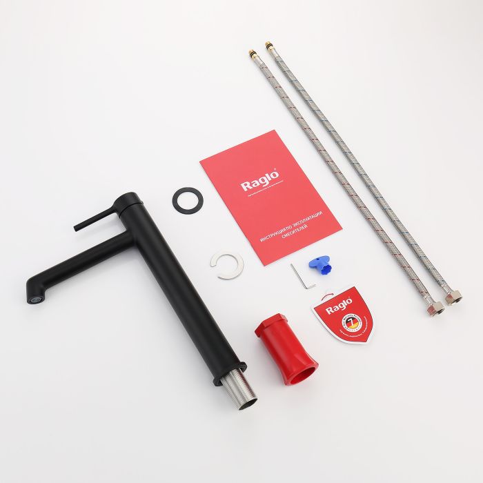 Смеситель для раковины высокий Raglo черный R20.15.06