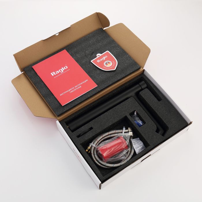 Смеситель для раковины высокий Raglo черный R20.15.06