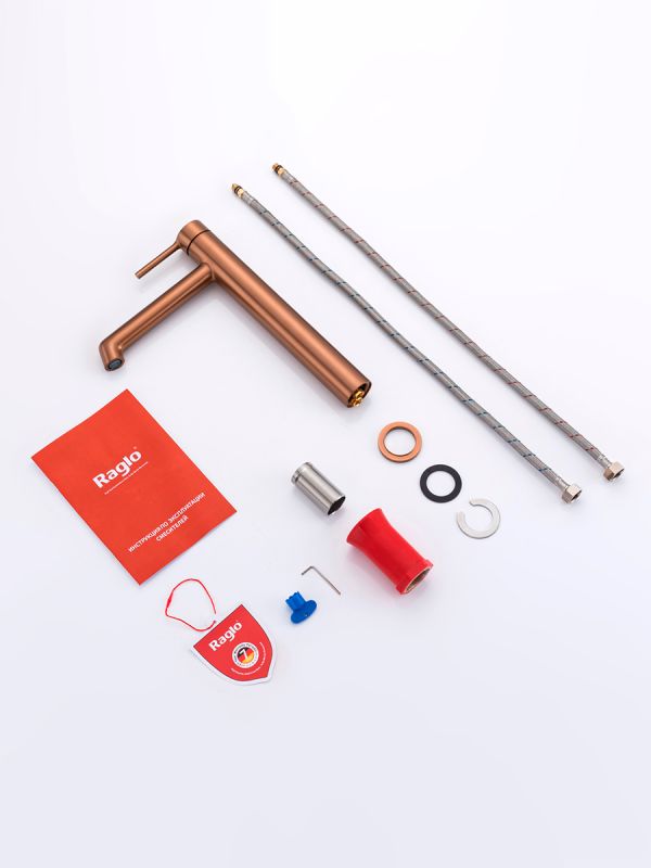 Смеситель для раковины высокий Raglo матовая медь R20.15.33