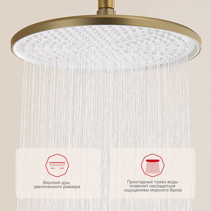 Душевая система Raglo сатин золото R20.24.03