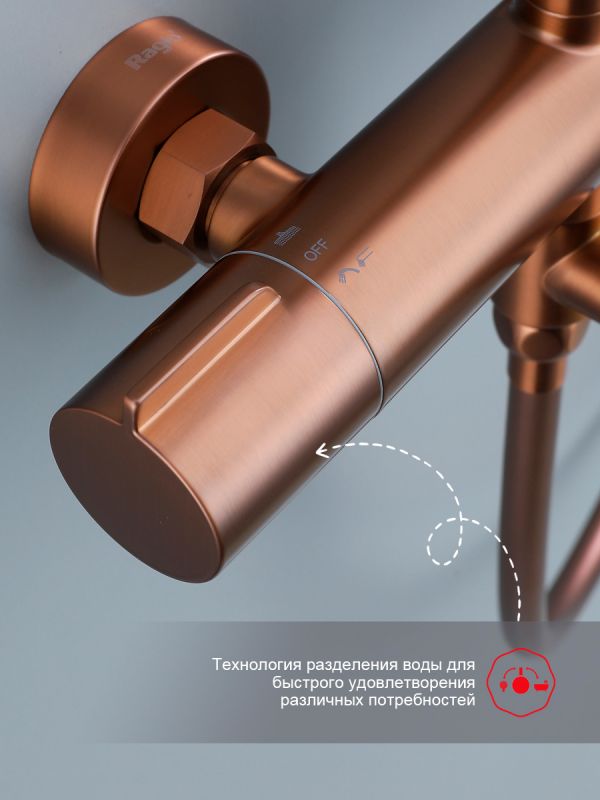 Душевая система Raglo матовая медь R20.24.33