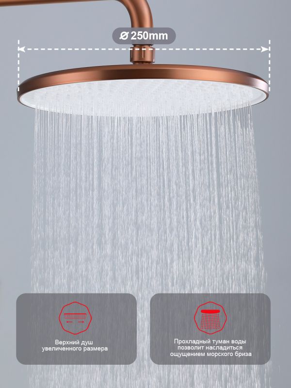 Душевая система Raglo матовая медь R20.24.33