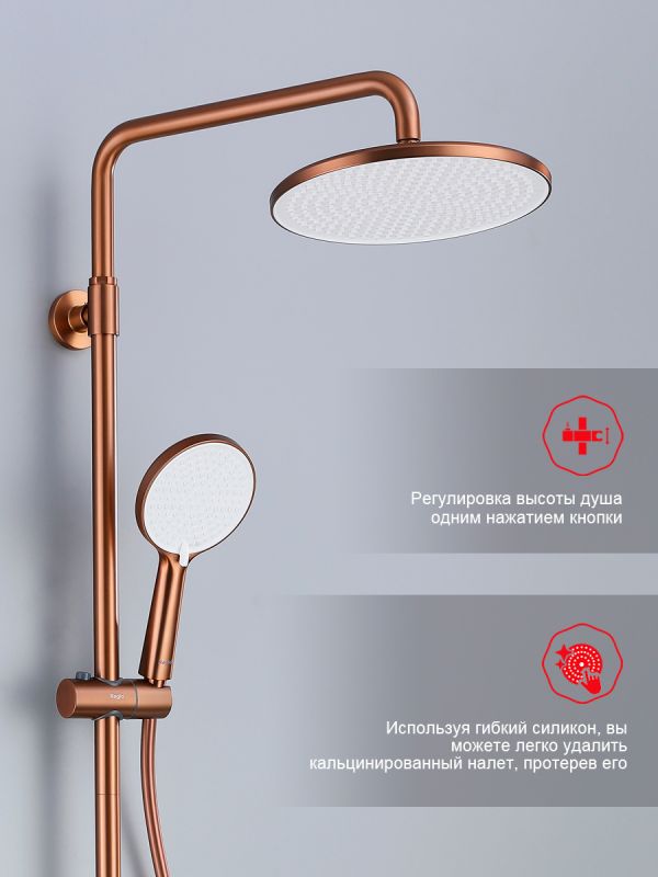 Душевая система Raglo матовая медь R20.24.33