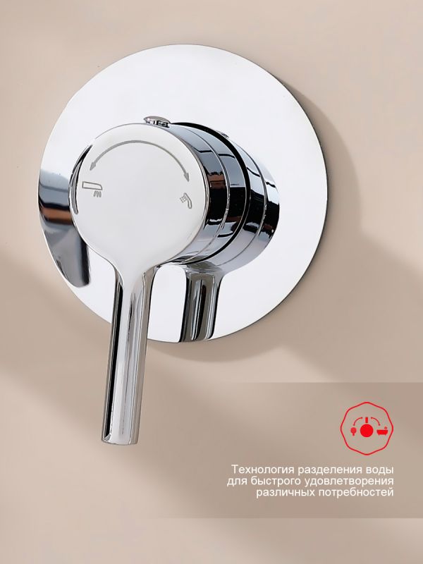 Встраиваемый смеситель для ванны Raglo хром R20.32