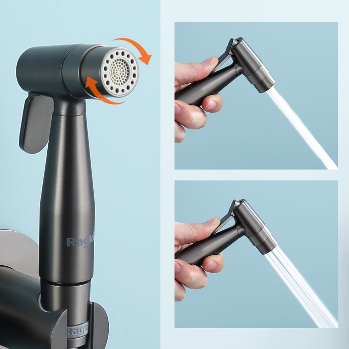 Смеситель с гигиеническим душем встраиваемый Raglo графит R20.52.09