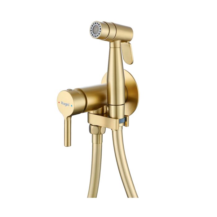 Смеситель с гигиеническим душем Raglo золотой сатин R20.54.03
