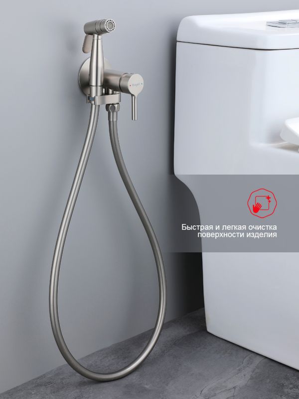 Смеситель с гигиеническим душем Raglo сатин R20.54.05