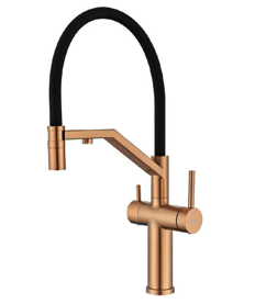 Смеситель для кухни со съемным изливом на магните и подключением фильтра питьевой воды Raglo матовая медь R20.62.33