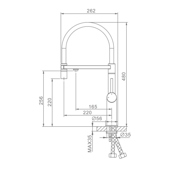 Смеситель для кухни Raglo сатин золотой R20.63.03