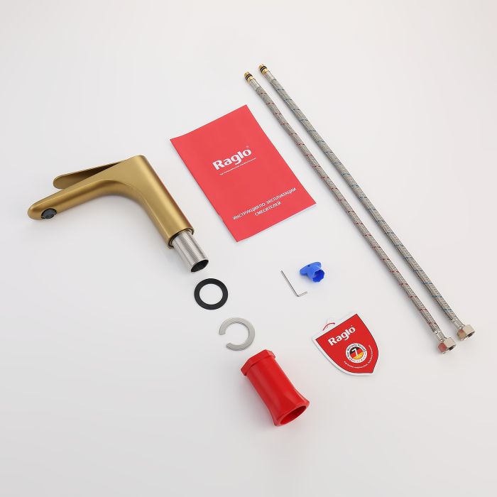 Смеситель для раковины Raglo сатин золото R21.10.03
