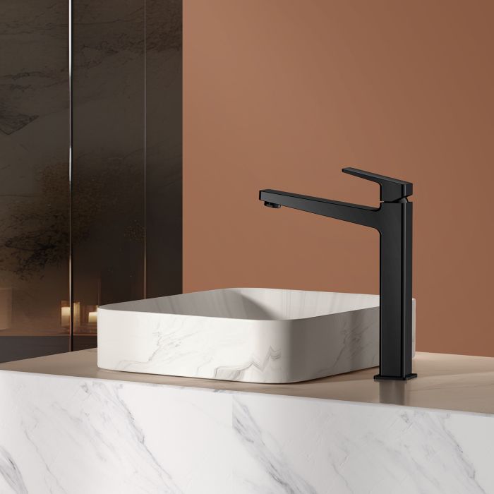 Смеситель для раковины высокий Raglo черный R30.15.06