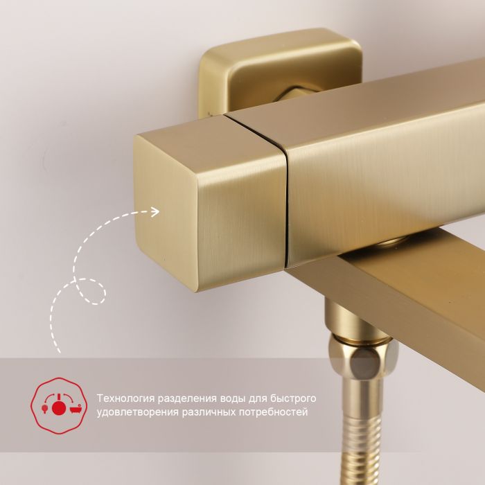 Душевая система Raglo сатин золото R30.24.03