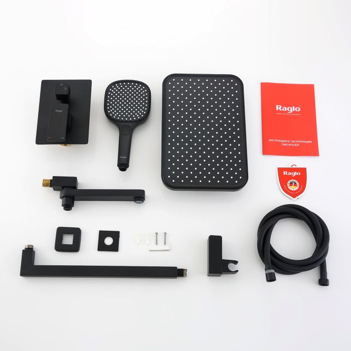 Встраиваемый смеситель для ванны с 3-функциями Raglo черный R30.27.06