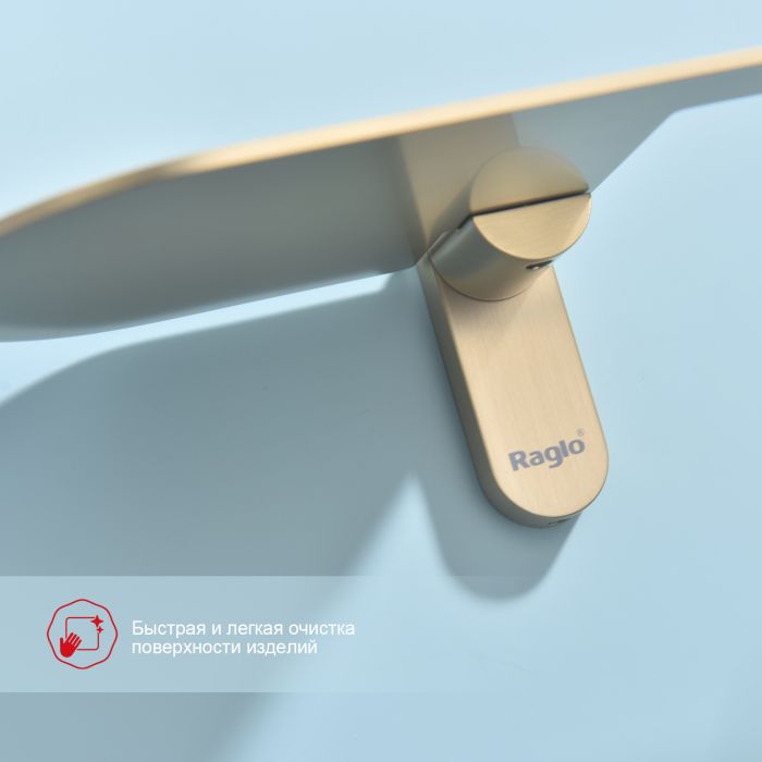 Бумагодержатель с полочкой для телефона Raglo сатин золото R300.03.03