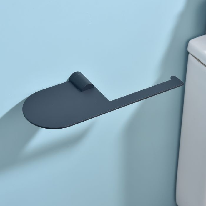 Бумагодержатель с полочкой для телефона Raglo черный R300.03.06