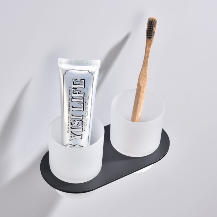 Держатель + 2 Стакана Raglo черный R300.08.06