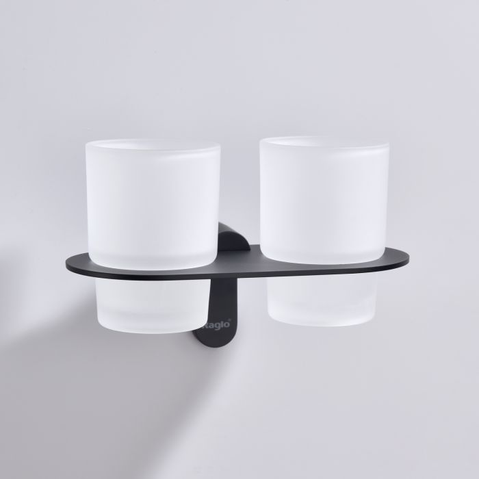 Держатель + 2 Стакана Raglo черный R300.08.06