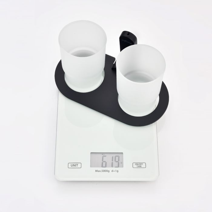 Держатель + 2 Стакана Raglo черный R300.08.06