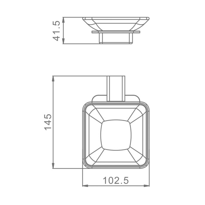 Держатель + Мыльница Raglo сатин золото R301.02.03