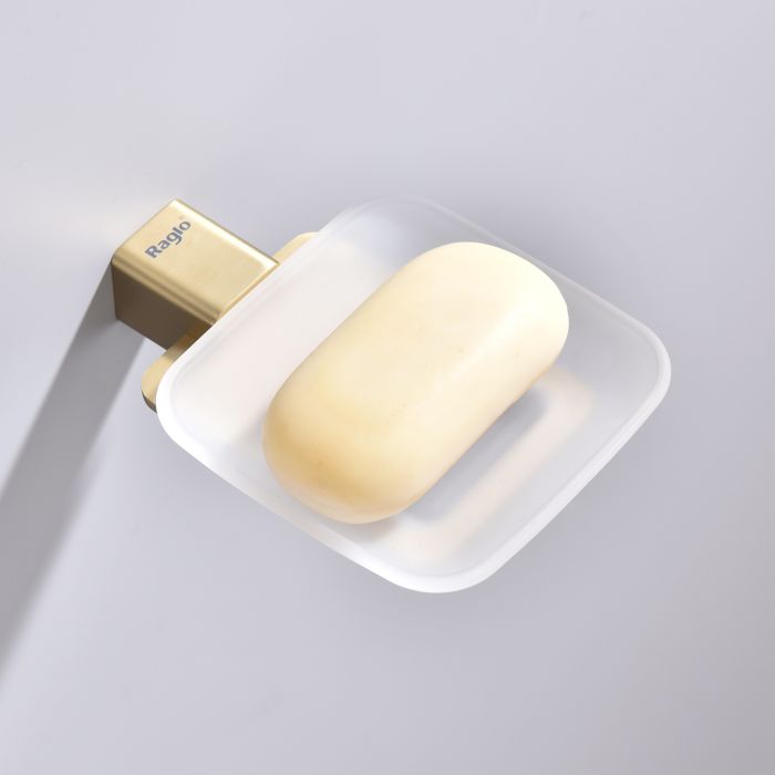 Держатель + Мыльница Raglo сатин золото R301.02.03