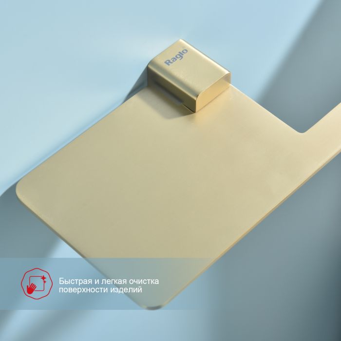 Бумагодержатель с полочкой для телефона Raglo сатин золото R301.03.03