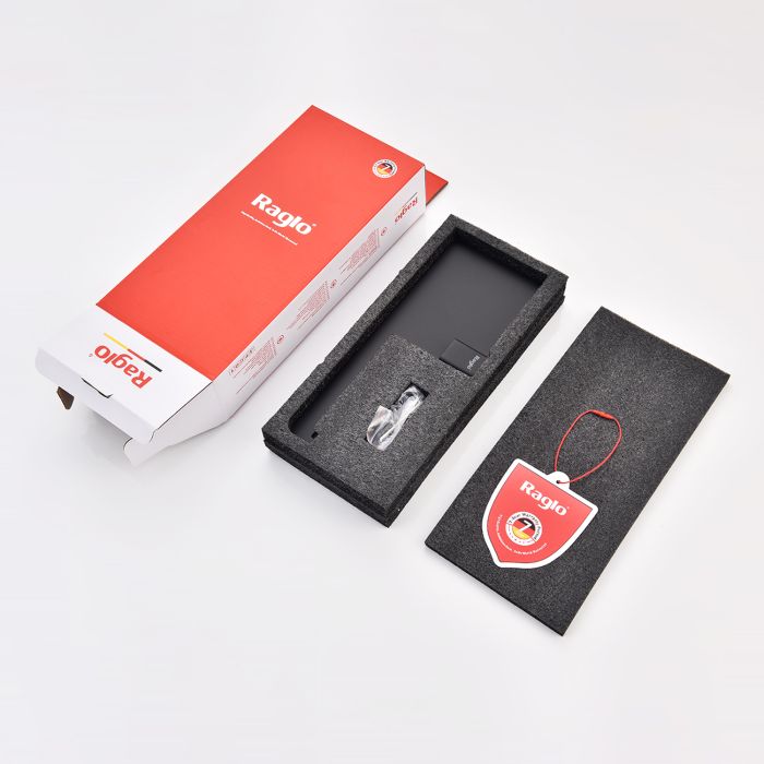 Бумагодержатель с полочкой для телефона Raglo черный R301.03.06