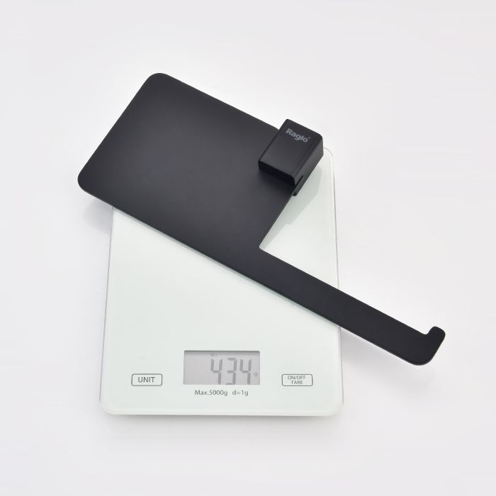 Бумагодержатель с полочкой для телефона Raglo черный R301.03.06