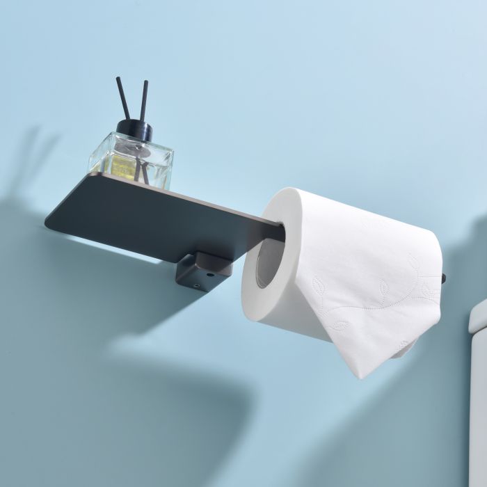 Бумагодержатель с полочкой для телефона Raglo графит R301.03.09