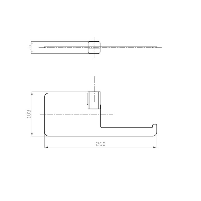 Бумагодержатель с полочкой для телефона Raglo хром R301.03