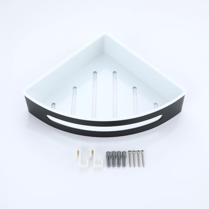 Полка для ванной комнаты угловая Raglo черный R340.01.06