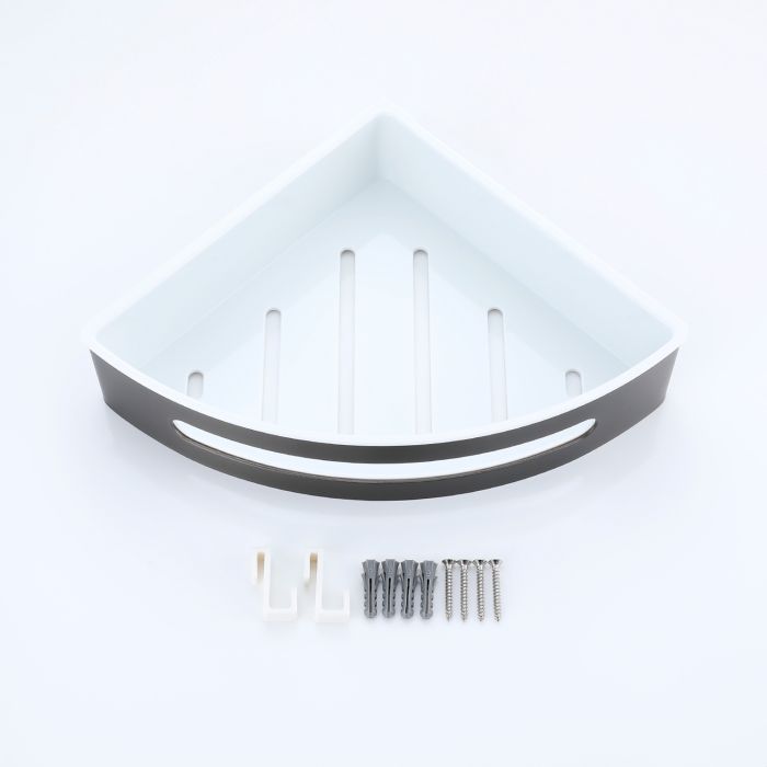 Полка для ванной комнаты угловая Raglo оружейная сталь R340.01.09