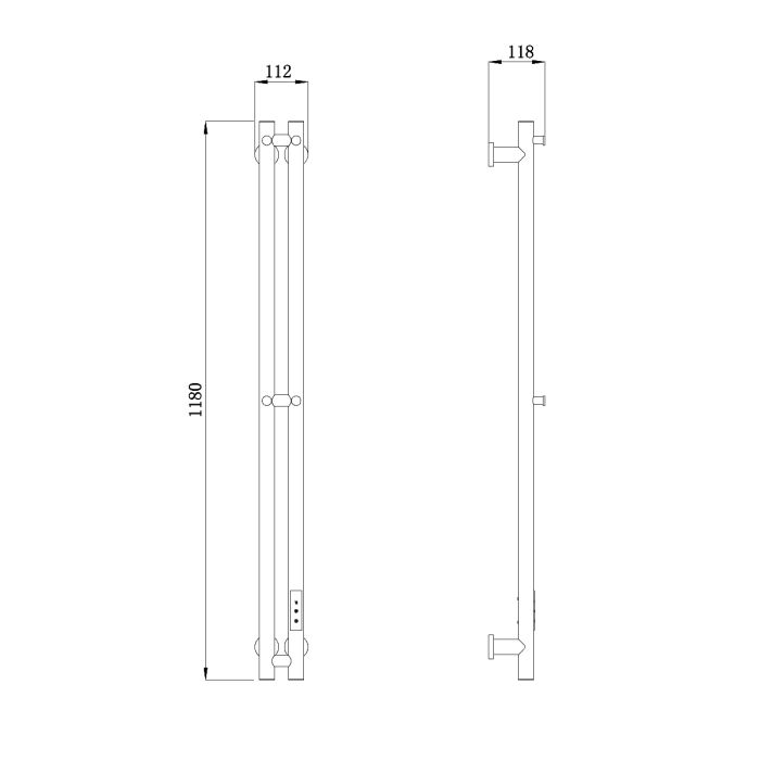 Полотенцесушитель электрический Raglo матовая медь R350.11.33