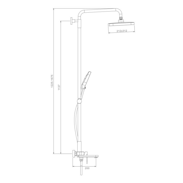 Душевая система Raglo золото R50.24.23
