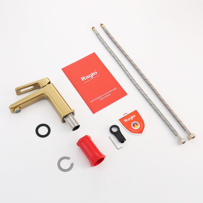 Смеситель для раковины Raglo сатин золото R51.10.03