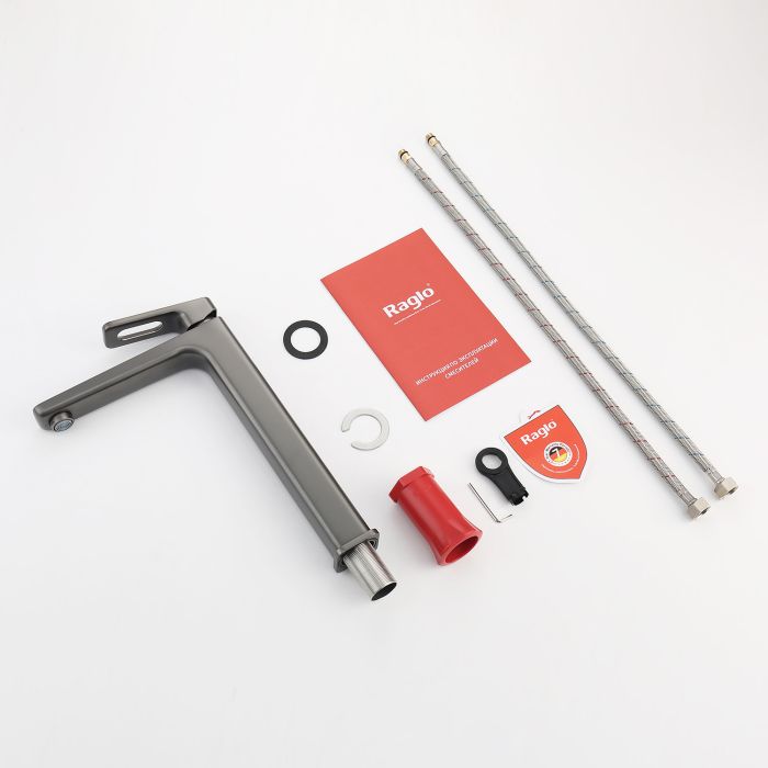 Смеситель для раковины высокий Raglo графит R51.15.09