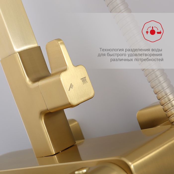 Душевая система Raglo сатин золото R51.24.03