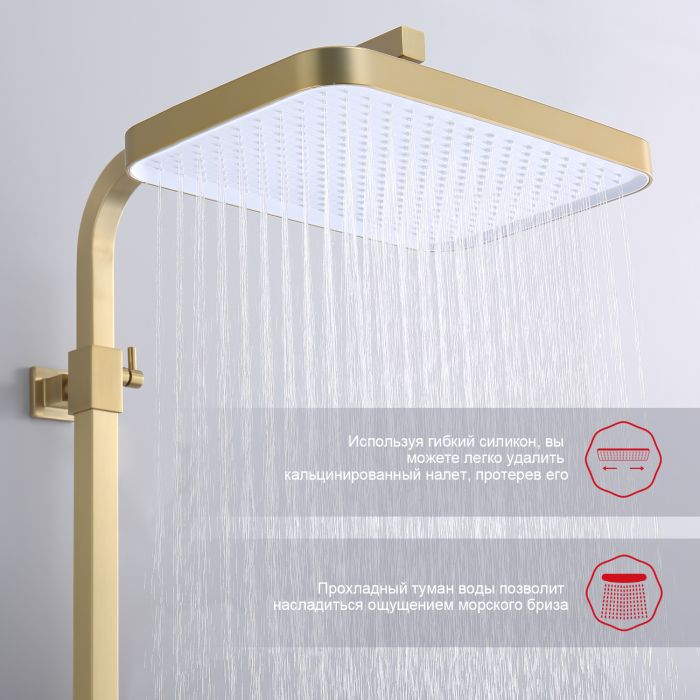 Душевая система Raglo сатин золото R51.24.03