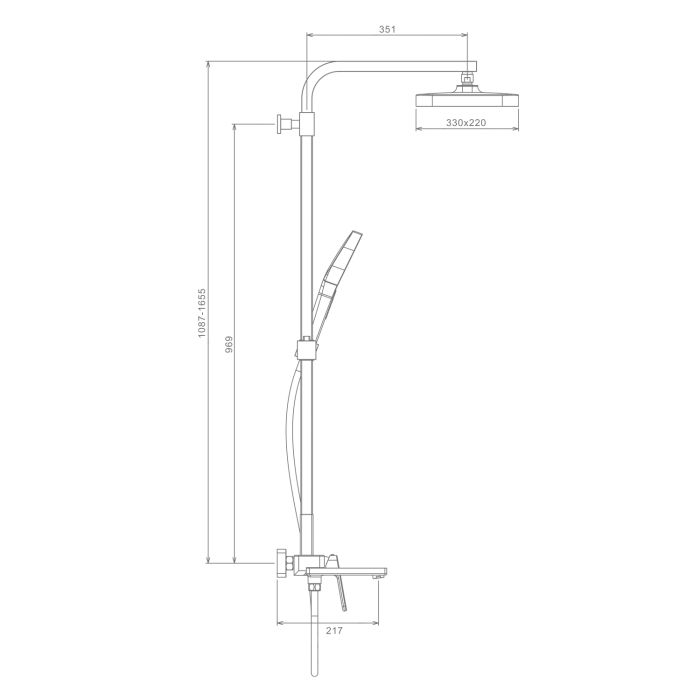 Душевая система Raglo хром R51.24