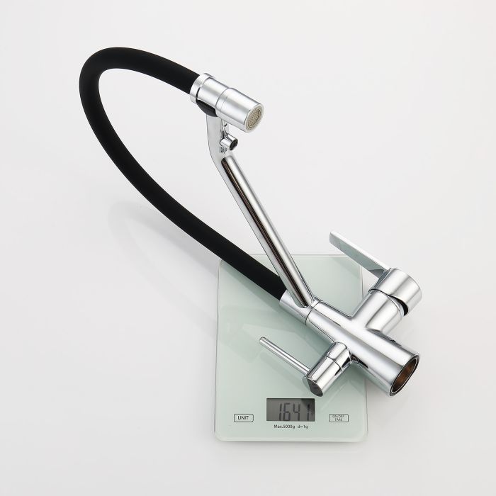 Смеситель для кухни со съемным изливом на магните и подключением фильтра питьевой воды Raglo хром R80.62