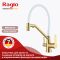 Смеситель для кухни со съемным изливом на магните и подключением фильтра питьевой воды Raglo сатин золото R80.62.03