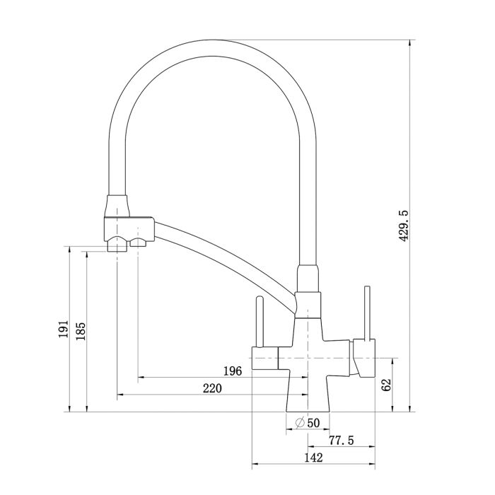 Смеситель для кухни Raglo сатин золото R80.621.43